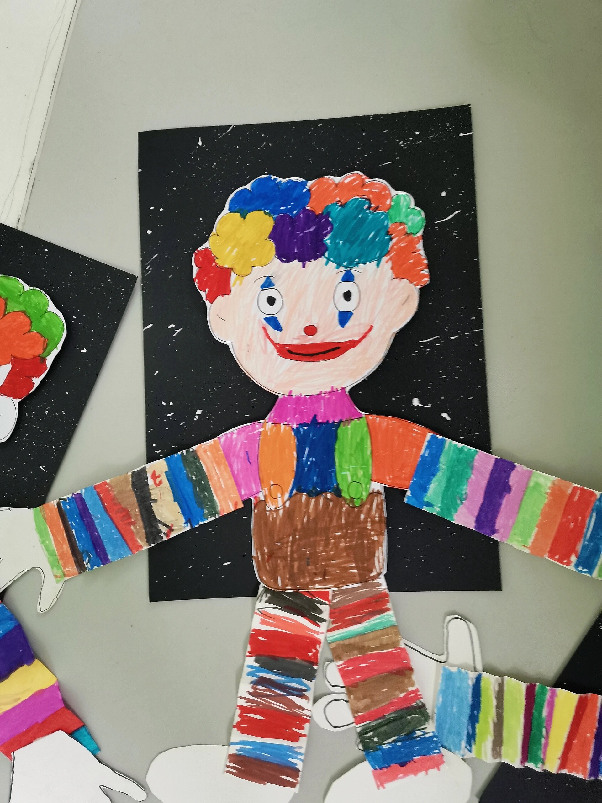 中班创意美术《小丑》