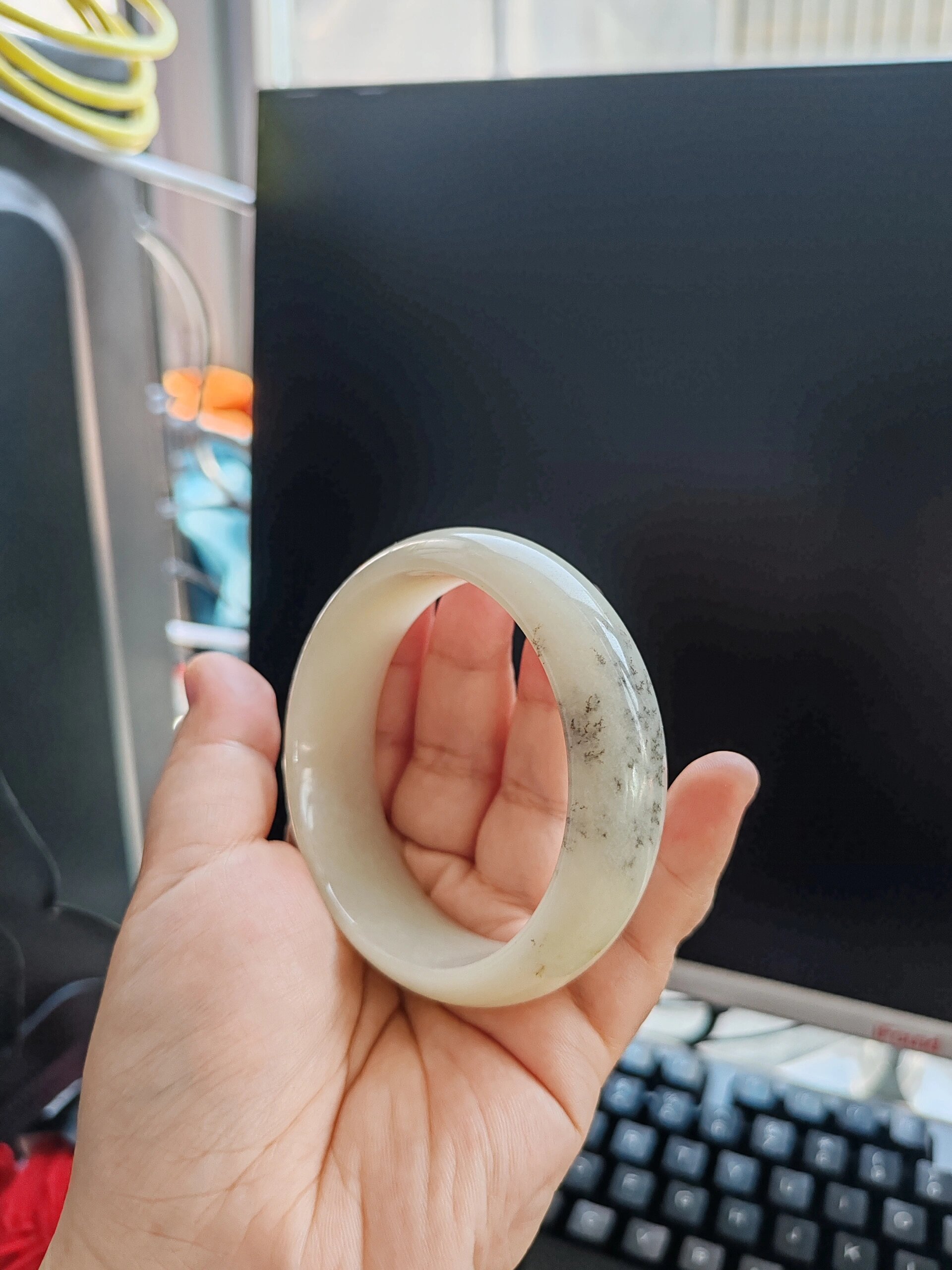 天然内蒙佘太翠草花镯 有喜欢感兴趣是赶紧来吧 这属于私藏高货了.