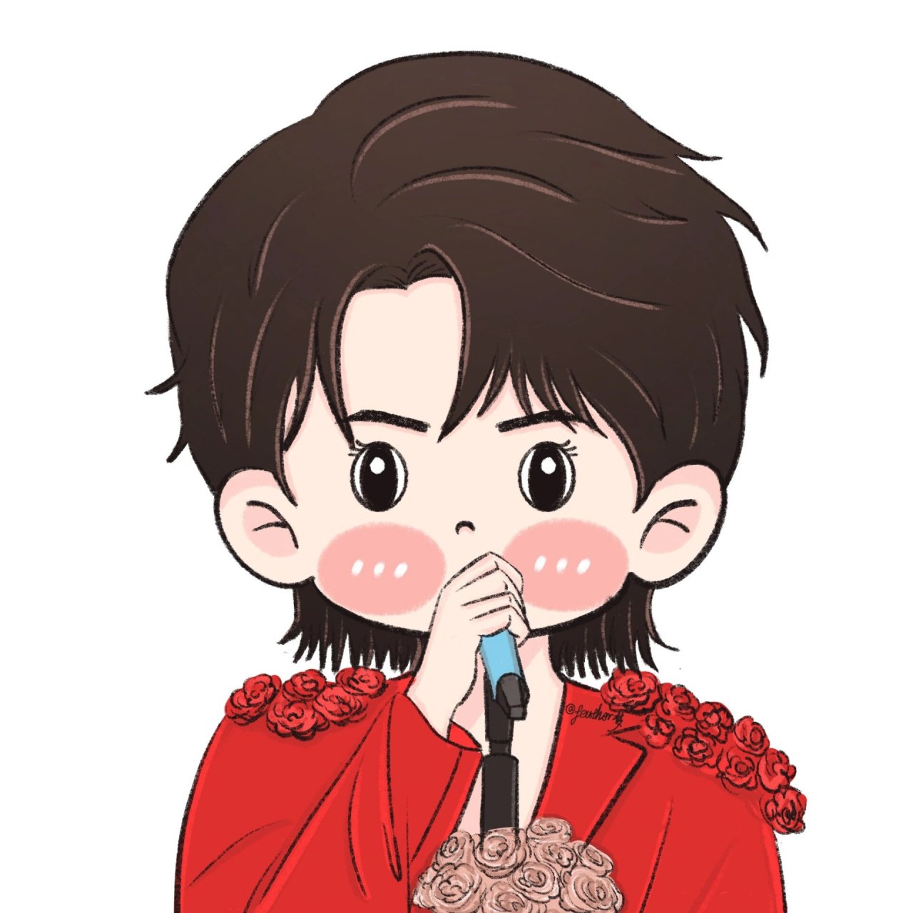 手绘头像|张远    我是一朵为爱永远不低头的蔷薇 任自由纷飞点缀了我