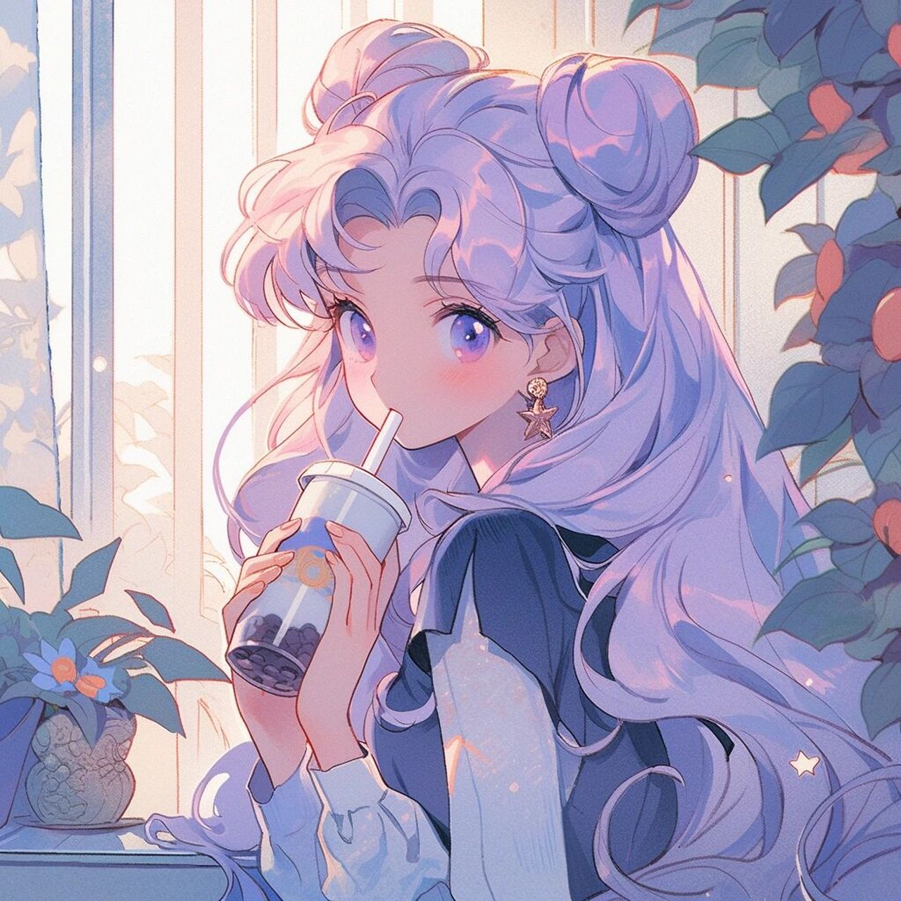 女生动漫头像系列36|紫色系美战纯享版 之前蓝色系美战私信里,有好多