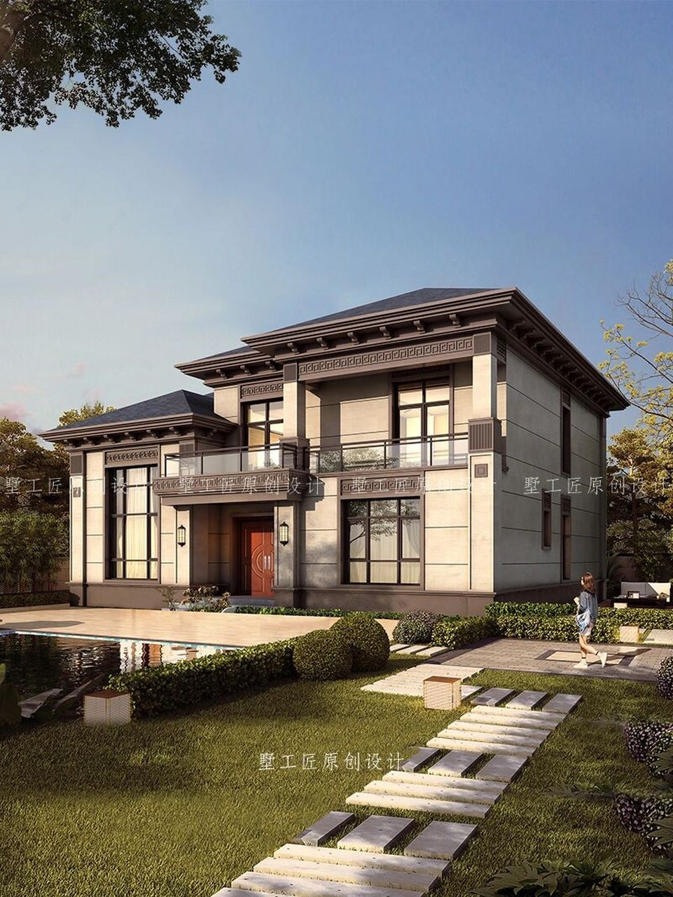 别墅错层屋顶设计,这款你们觉得怎么样 这款别墅占地面积178.