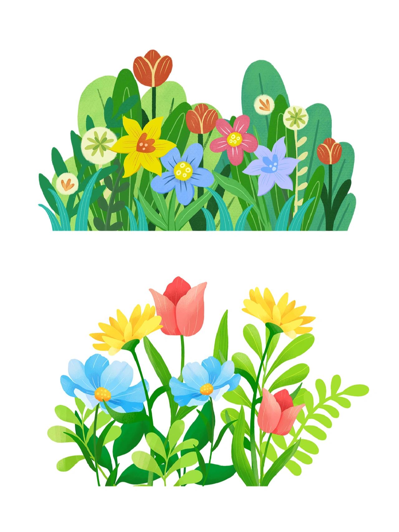 97免抠素材 | 卡通花朵元素