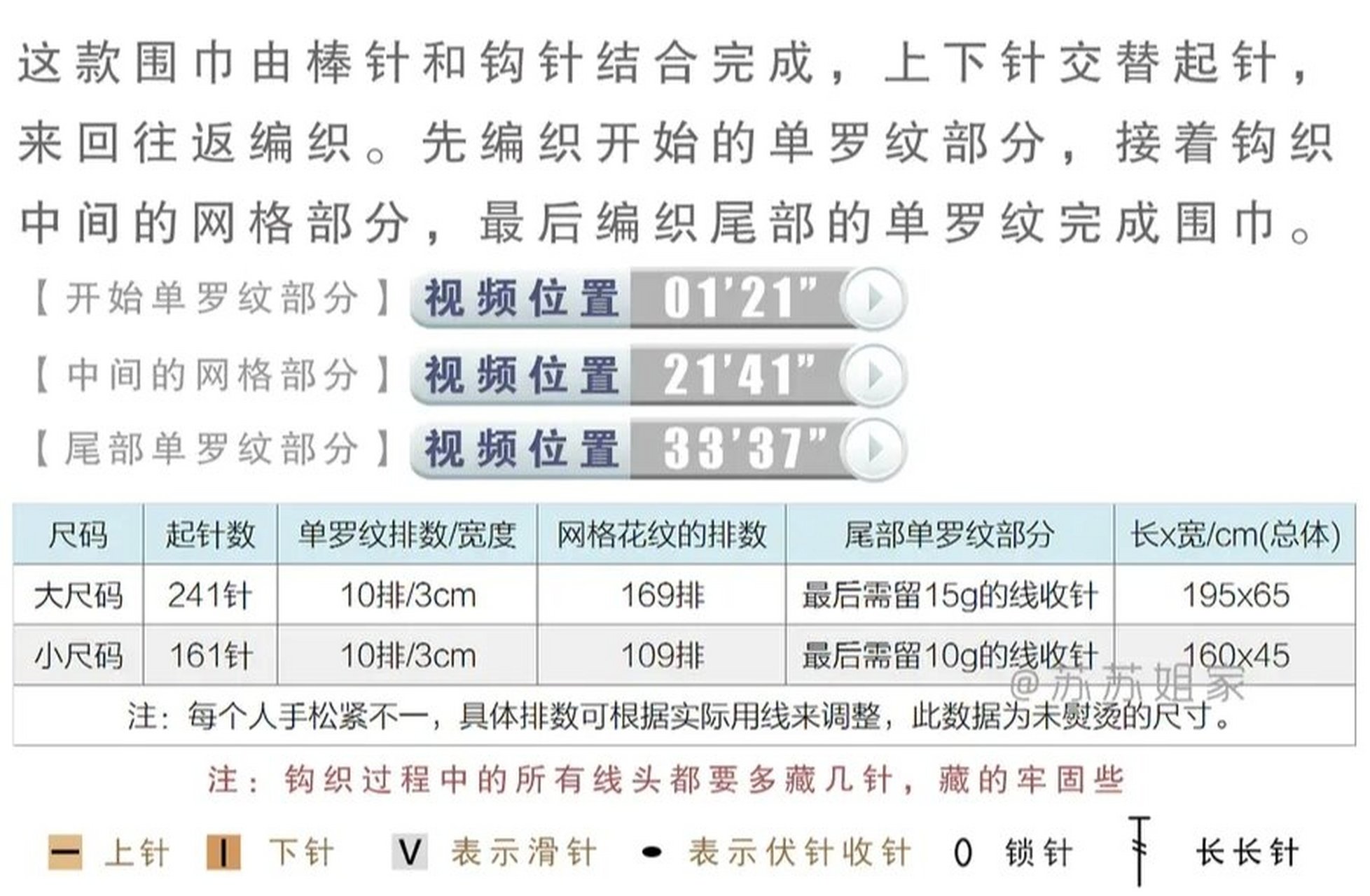 钩针 围巾 三万三 附图解20210010 超级简单的一款围巾 很大牌 动手做