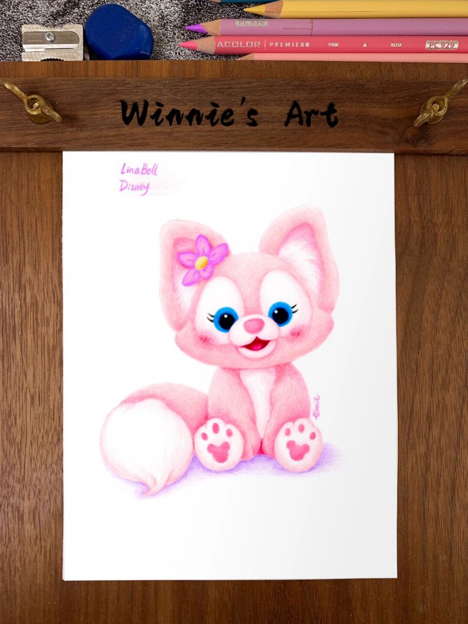 【手绘彩铅迪士尼】玲娜贝儿/附线稿 老规矩:完整绘画过程视频在主页