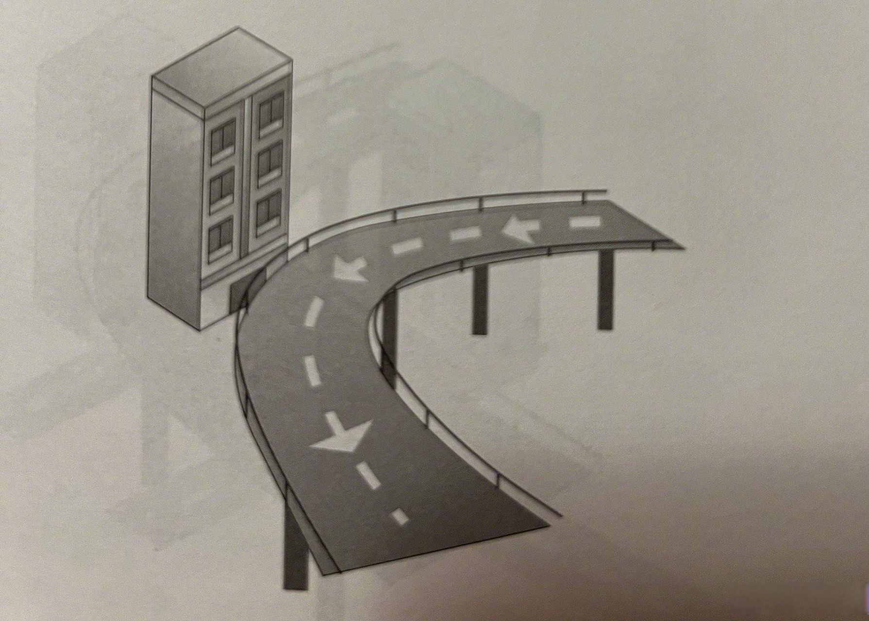 「反弓煞」,又稱「镰刀煞」就是指住宅前有反弓形的道路,高架桥