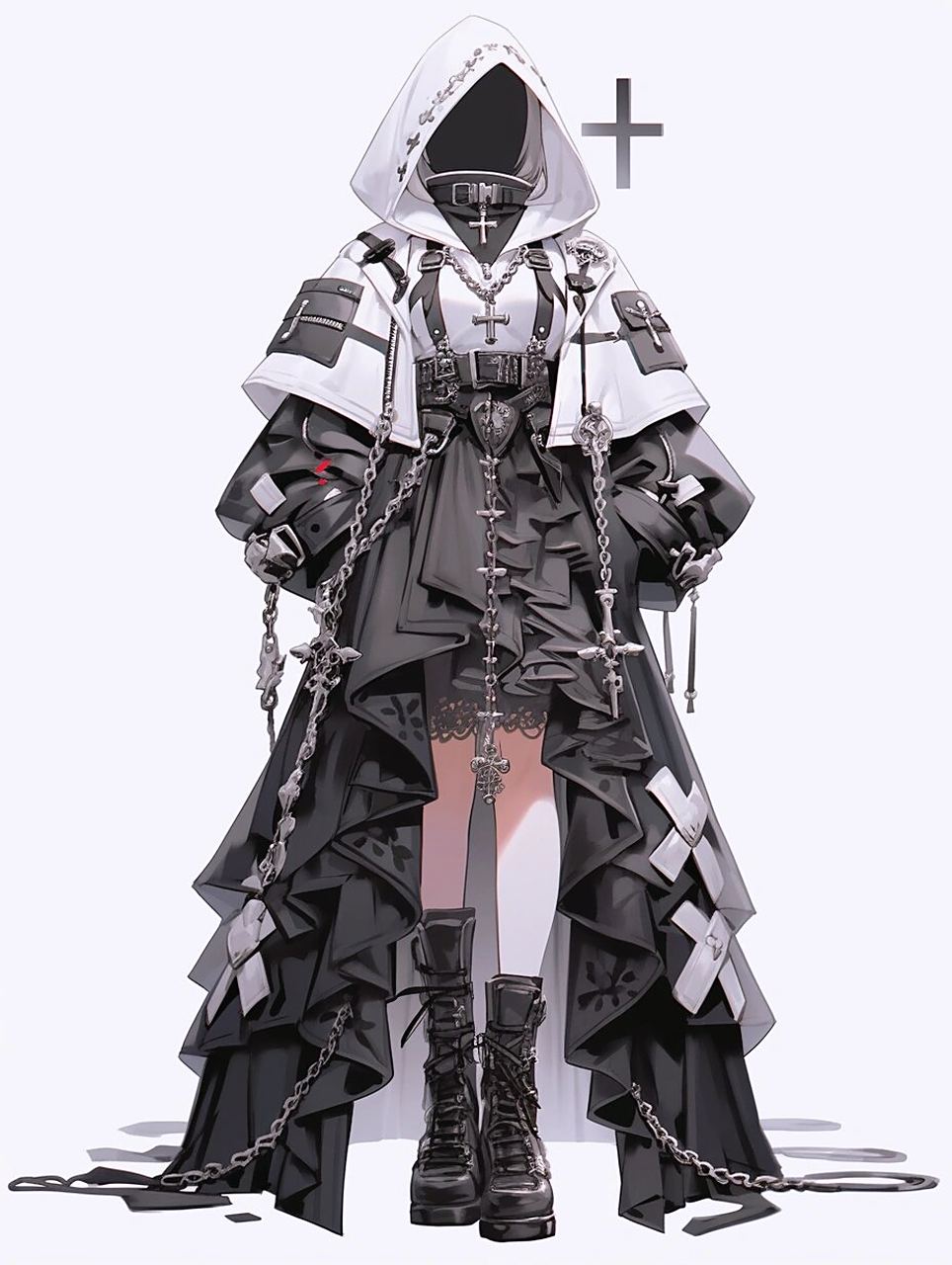 服装设计/修女服/武装  武装修女,mijourney设计生成
