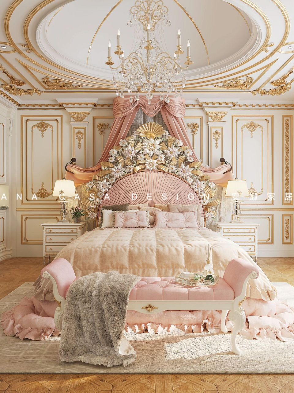 法式奢华公主卧室78如同走进公主的城堡～ 无论几岁每个女生心里都
