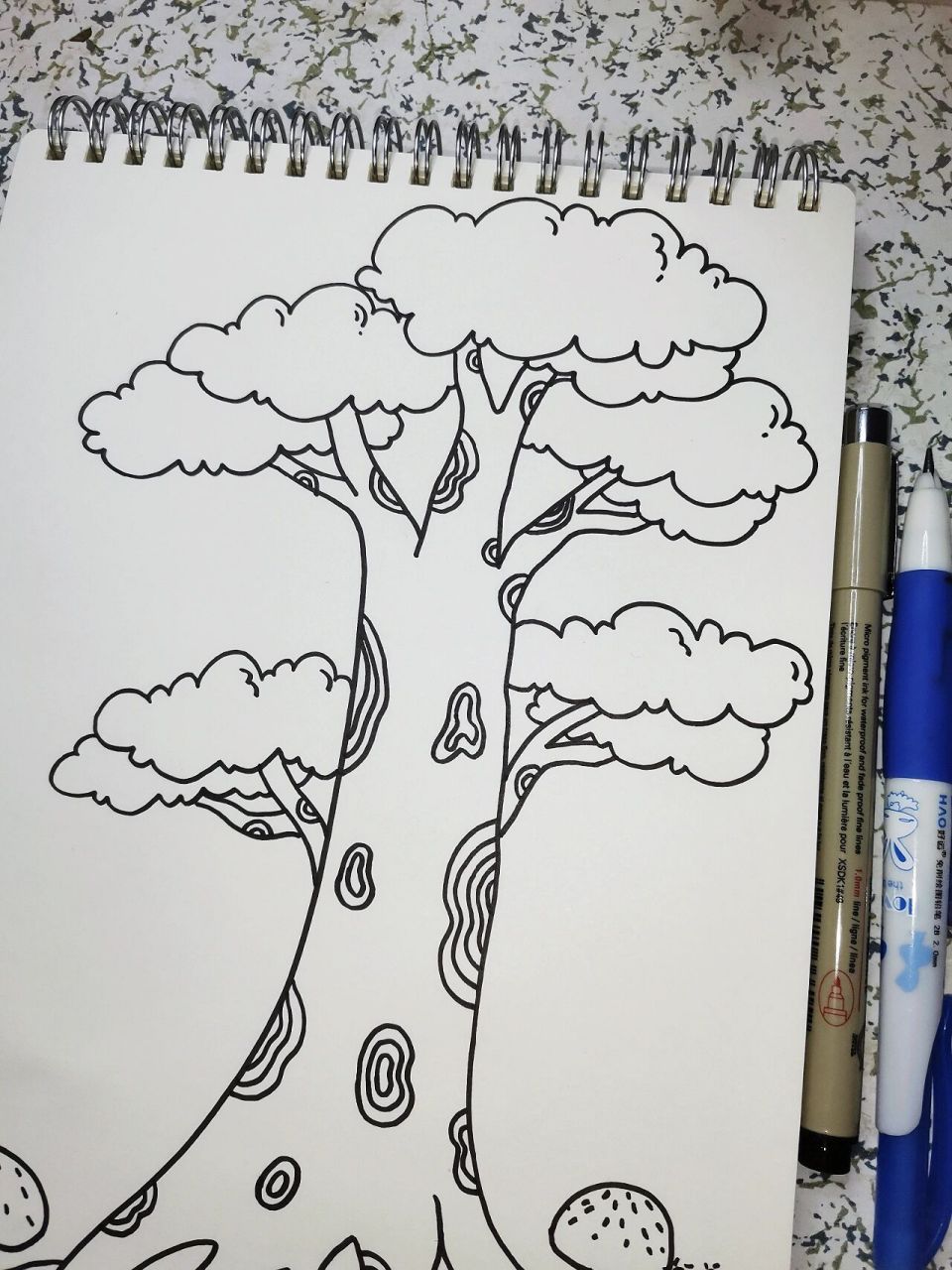 大树场景简笔画画法-原创52