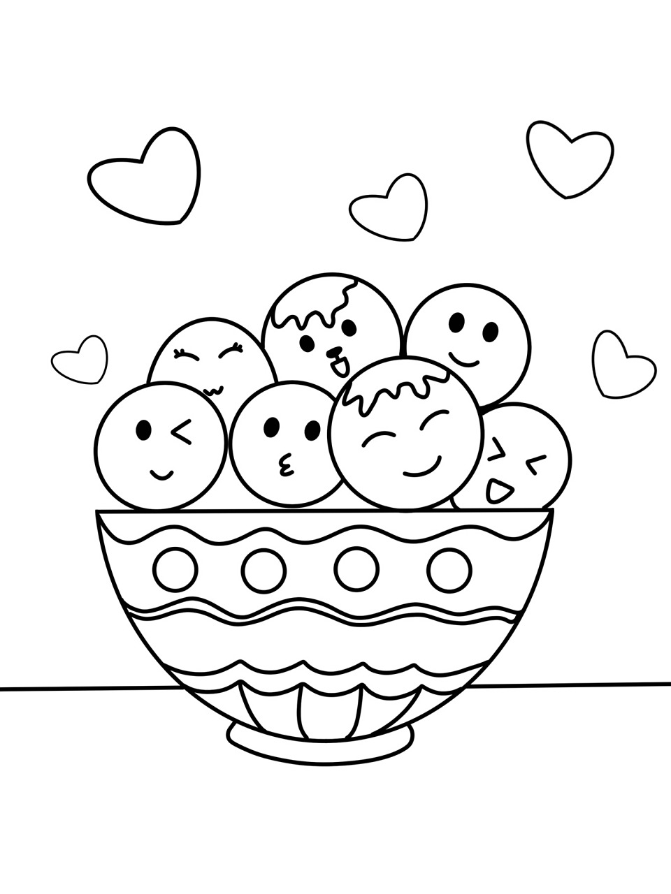 元宵节 吃汤圆 创意画 儿童画 简笔画带线稿 #创意美术儿童画# #儿童