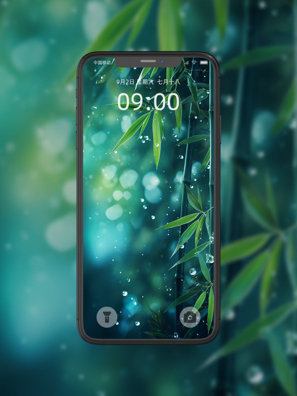 049# 青山绿竹3 | 原创竹叶高清手机壁纸