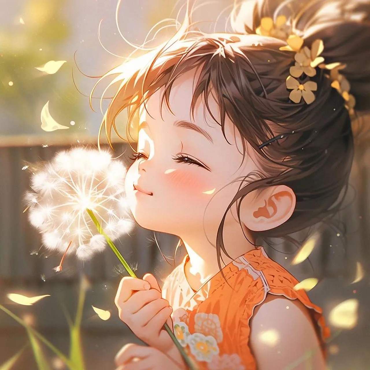 蒲公英女孩头像头像 可爱 治愈  蒲公英,无牵无挂,无欲无求,风起而行