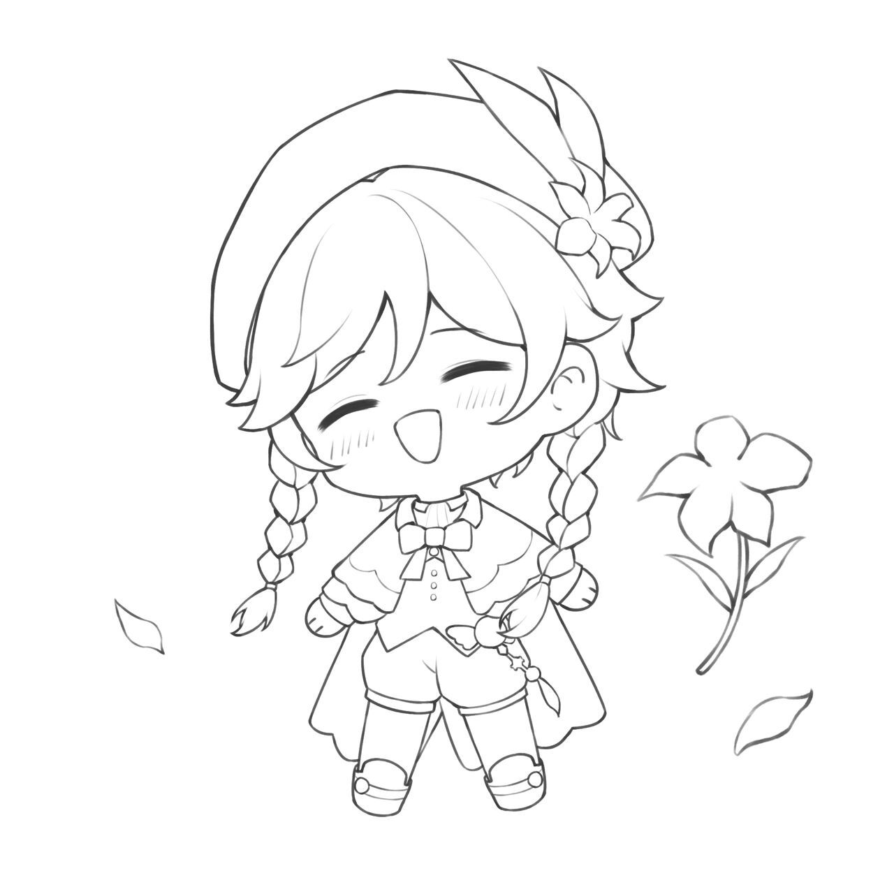 q版人物|卡通头像|原神温迪q版 原创q版人物原神温迪同人卡通头像,有