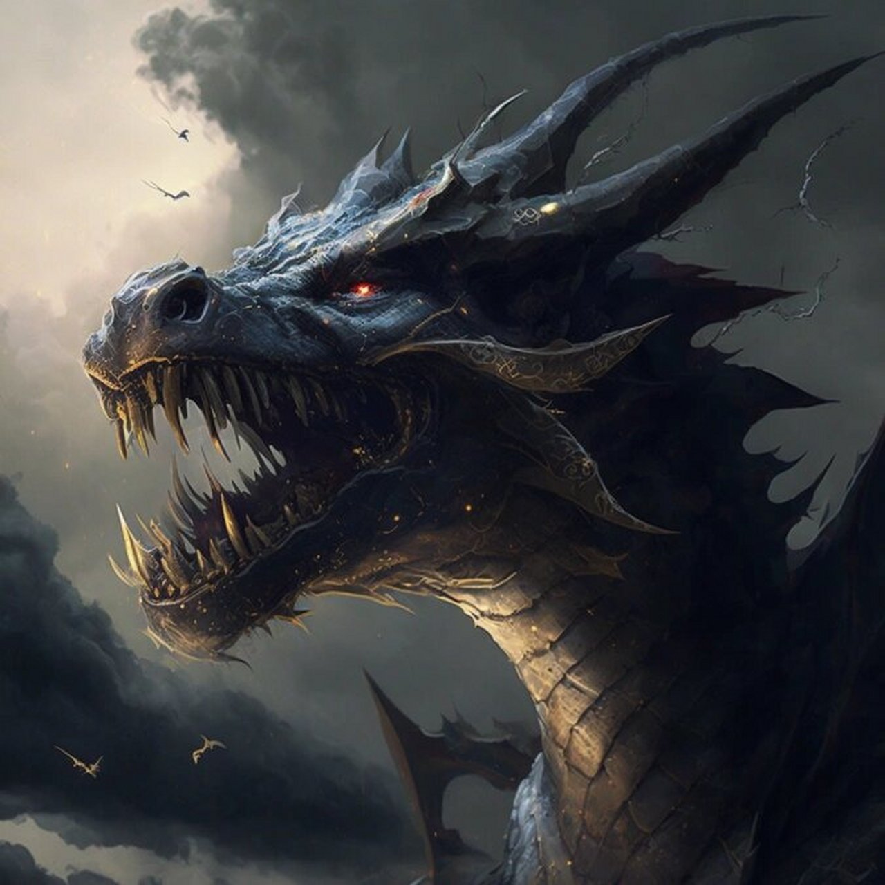 新al作品霸气黑龙 #黑龙##al绘画# 可自用,商用请私信我,白菜价