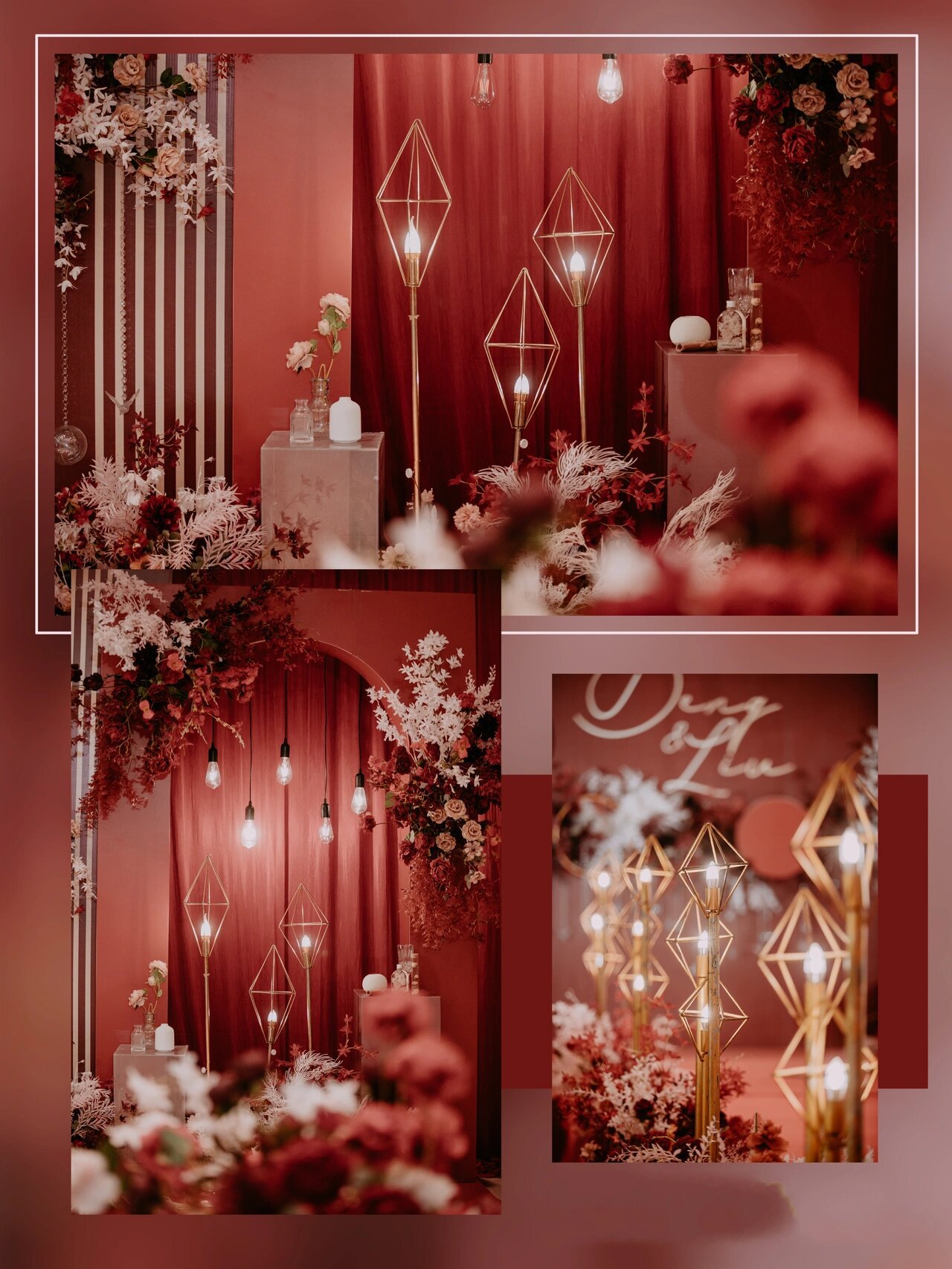 深圳小预算西式复古红色婚礼布置|简约高级 7315婚礼主题:02