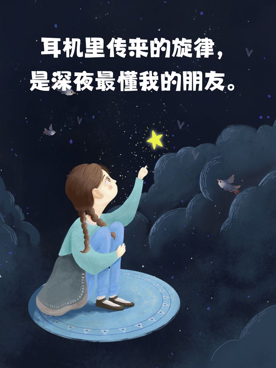 高情商深夜短句  深夜的星星