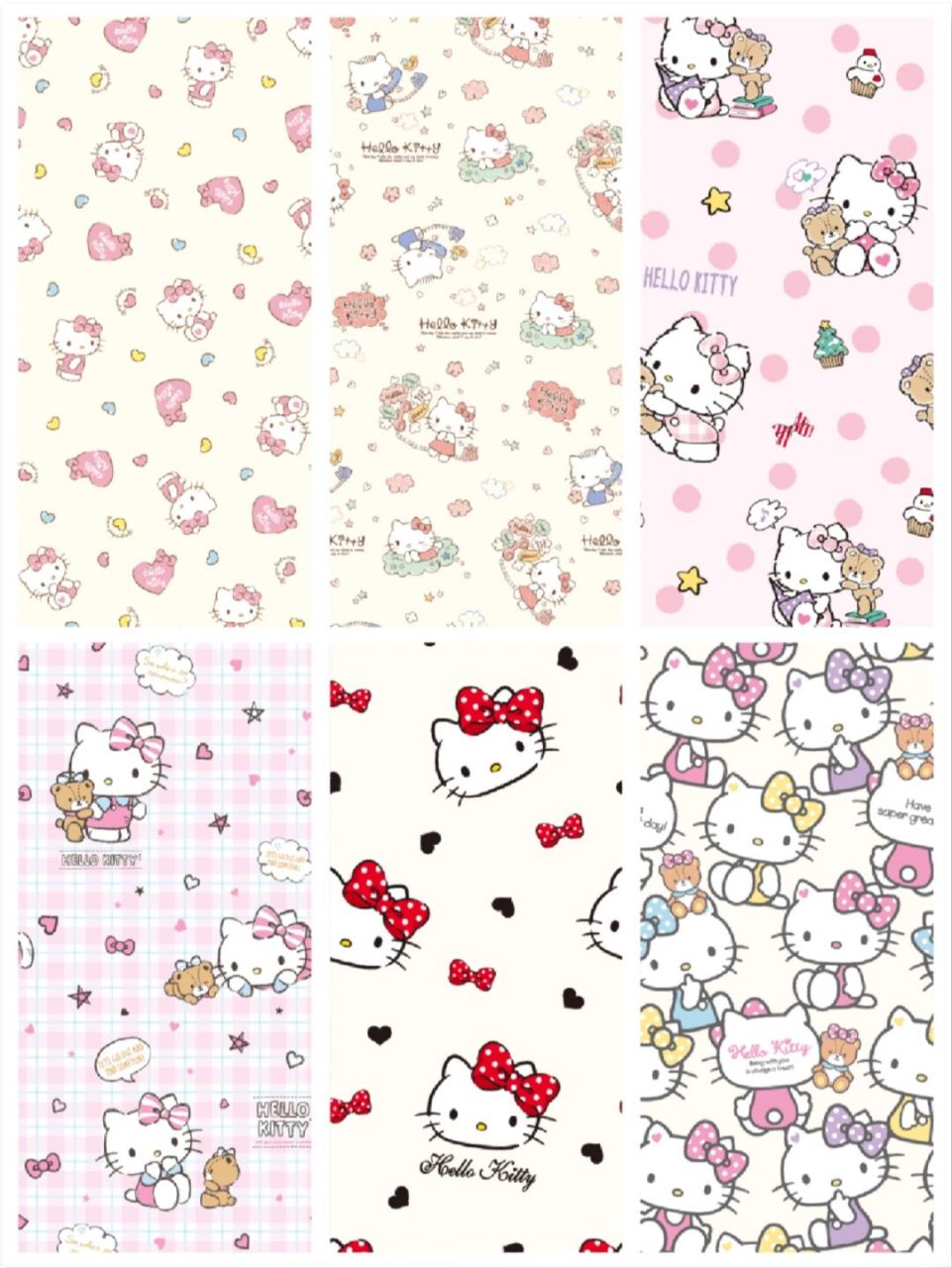 697期  hello kitty 凯蒂猫系列图案壁纸 笔记同款hello kitty全棉床