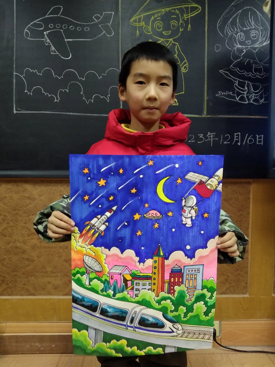 原创科学幻想绘画学生作品