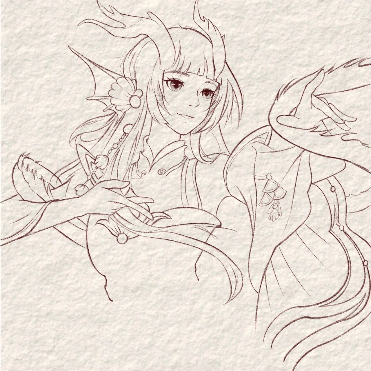 教你画王者荣耀人物——西施(附过程图) 绘画工具ipad,绘画软件pro