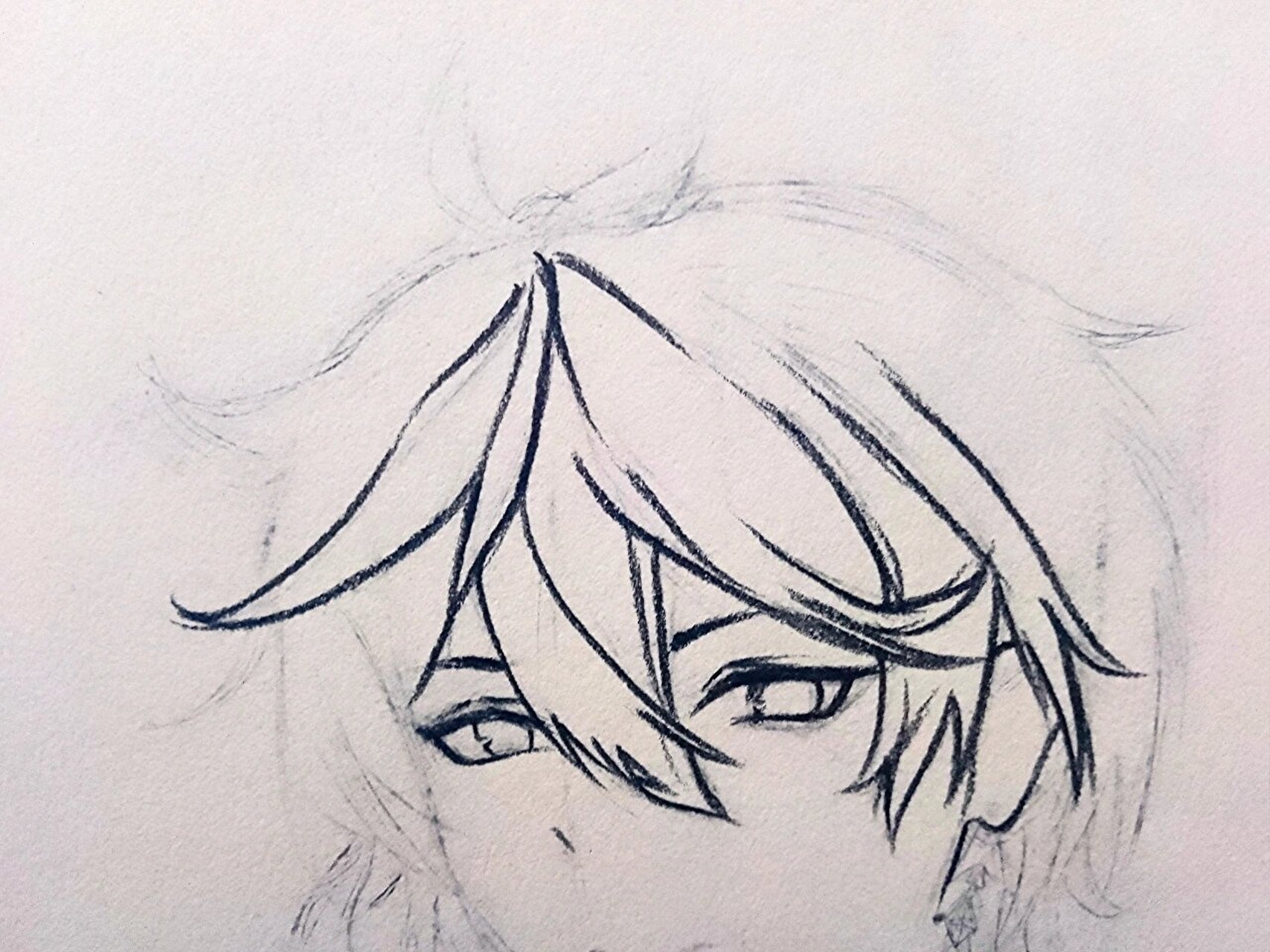 原神钟离铅笔画教程 先打个底稿,再一步一步往上画就行了 最近刷到到