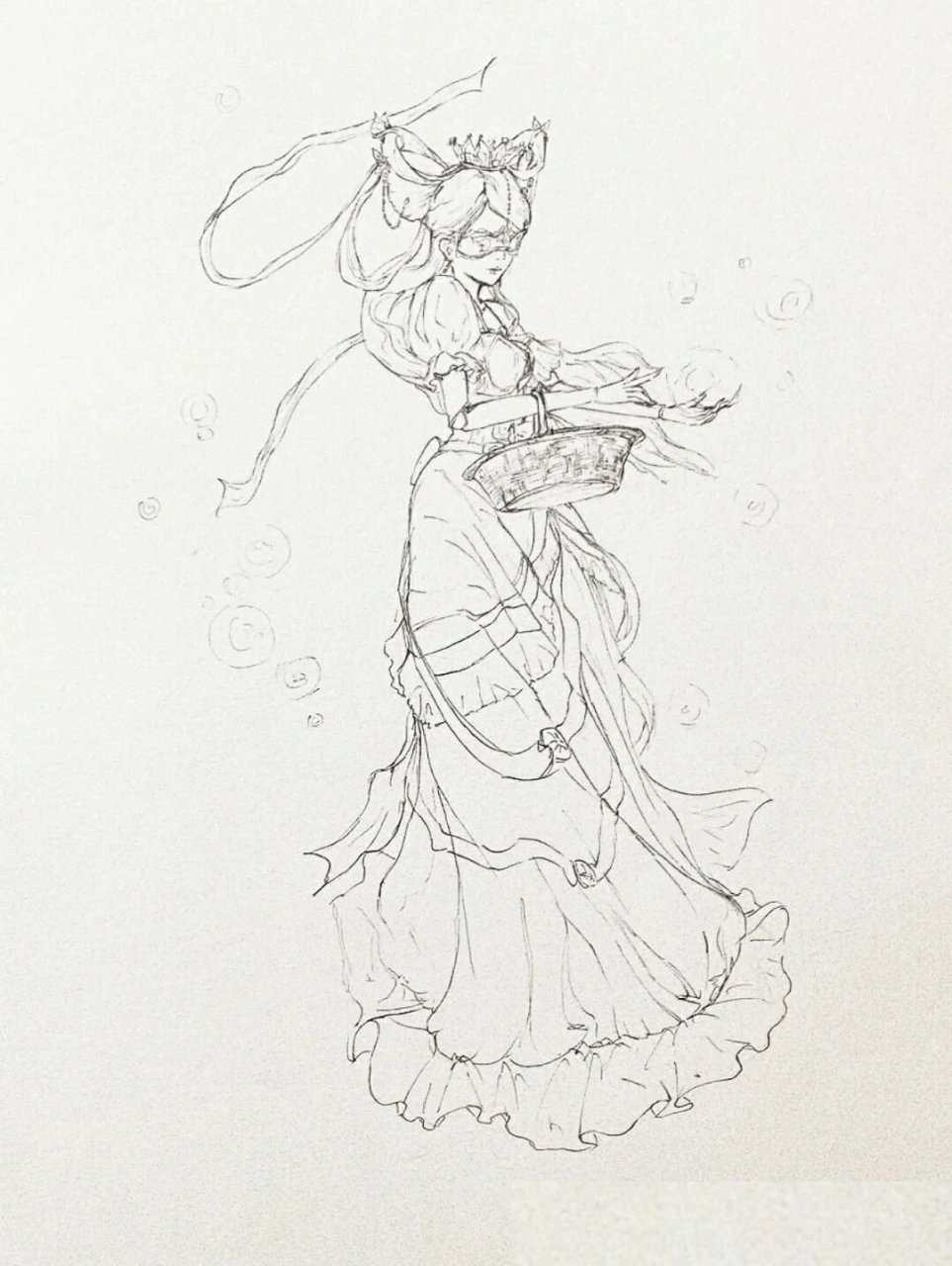 手绘梦公主 手绘画画叶罗丽精灵梦之梦公主 第一页衣服原创