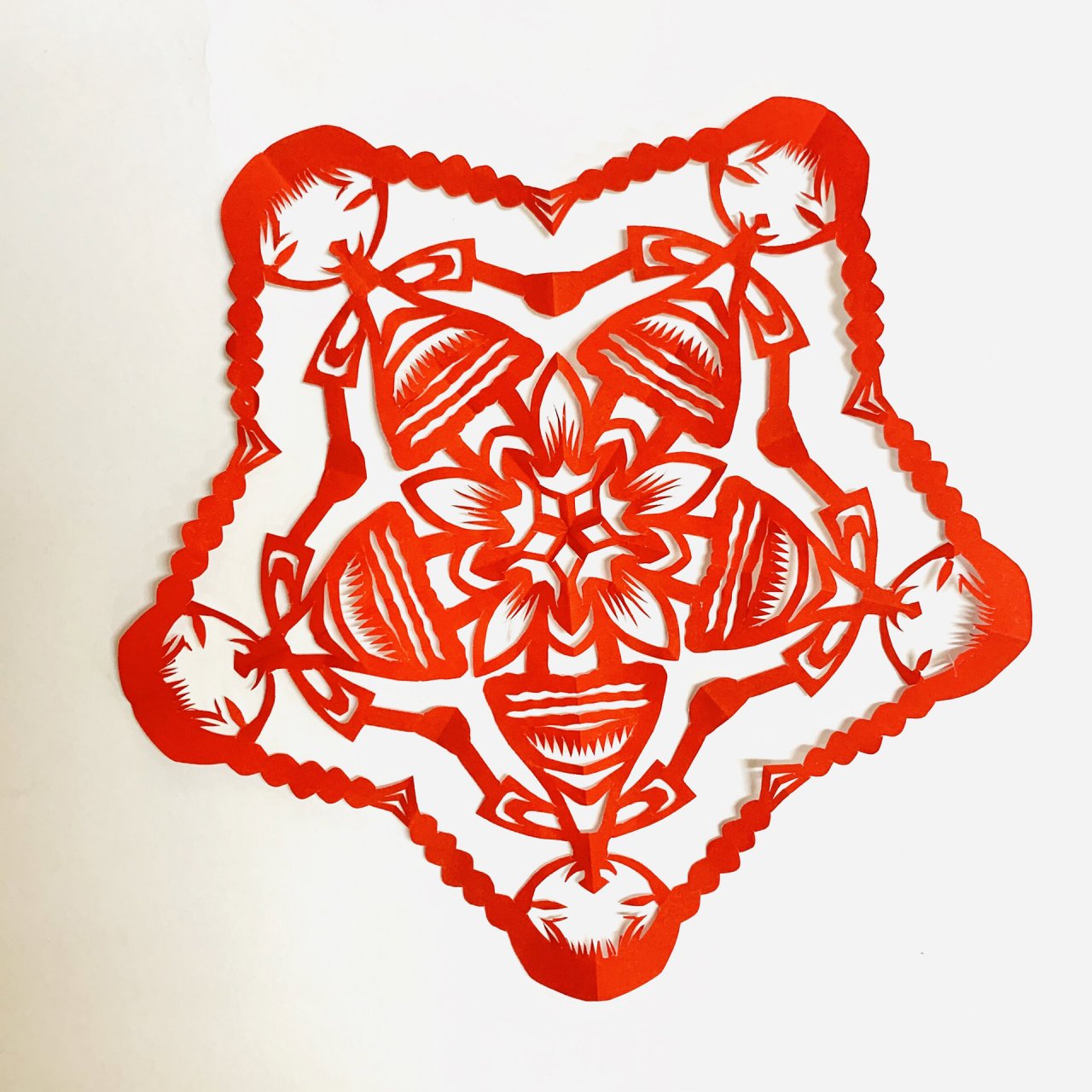 剪纸 对称剪纸,消磨时间之作