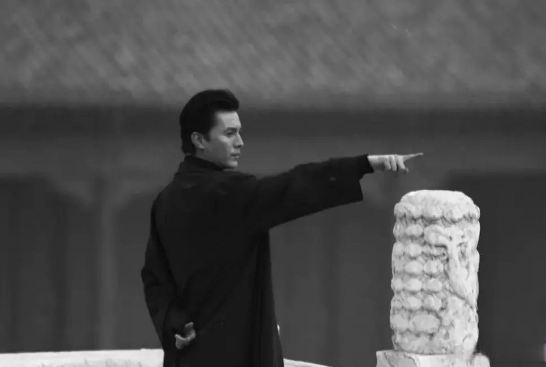 尊龙重回故宫去参观时的留影,1996年