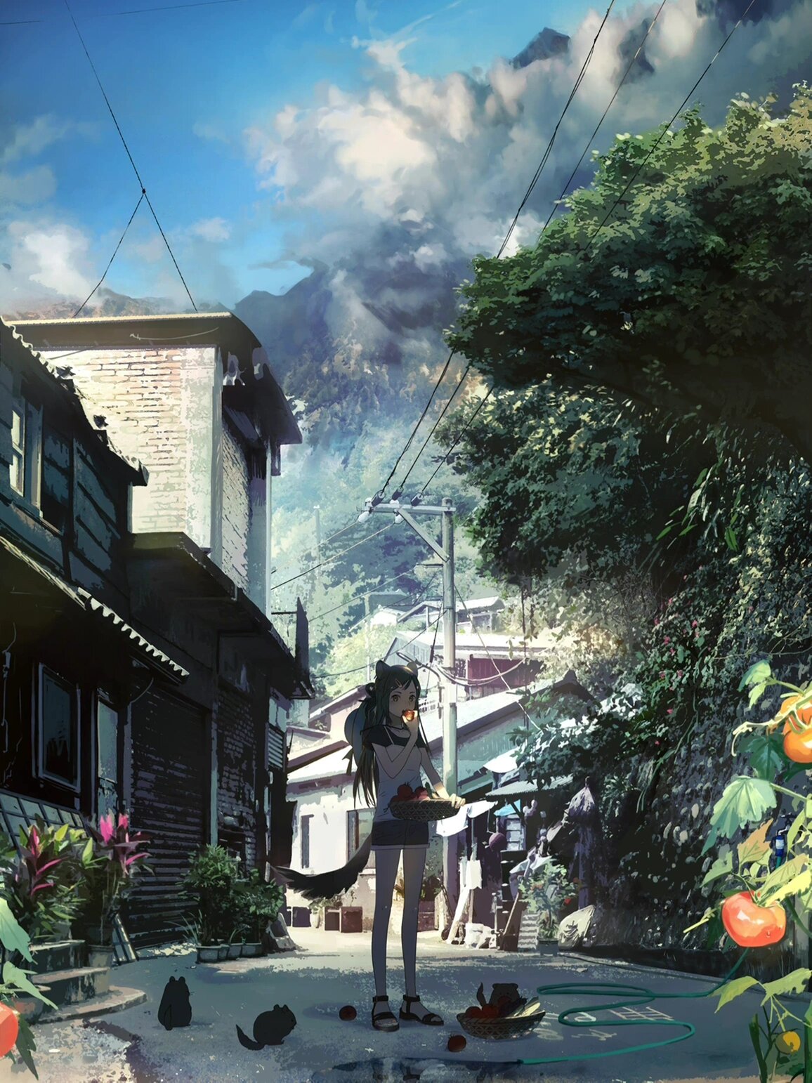 二次元少女动漫人物场景插画分享