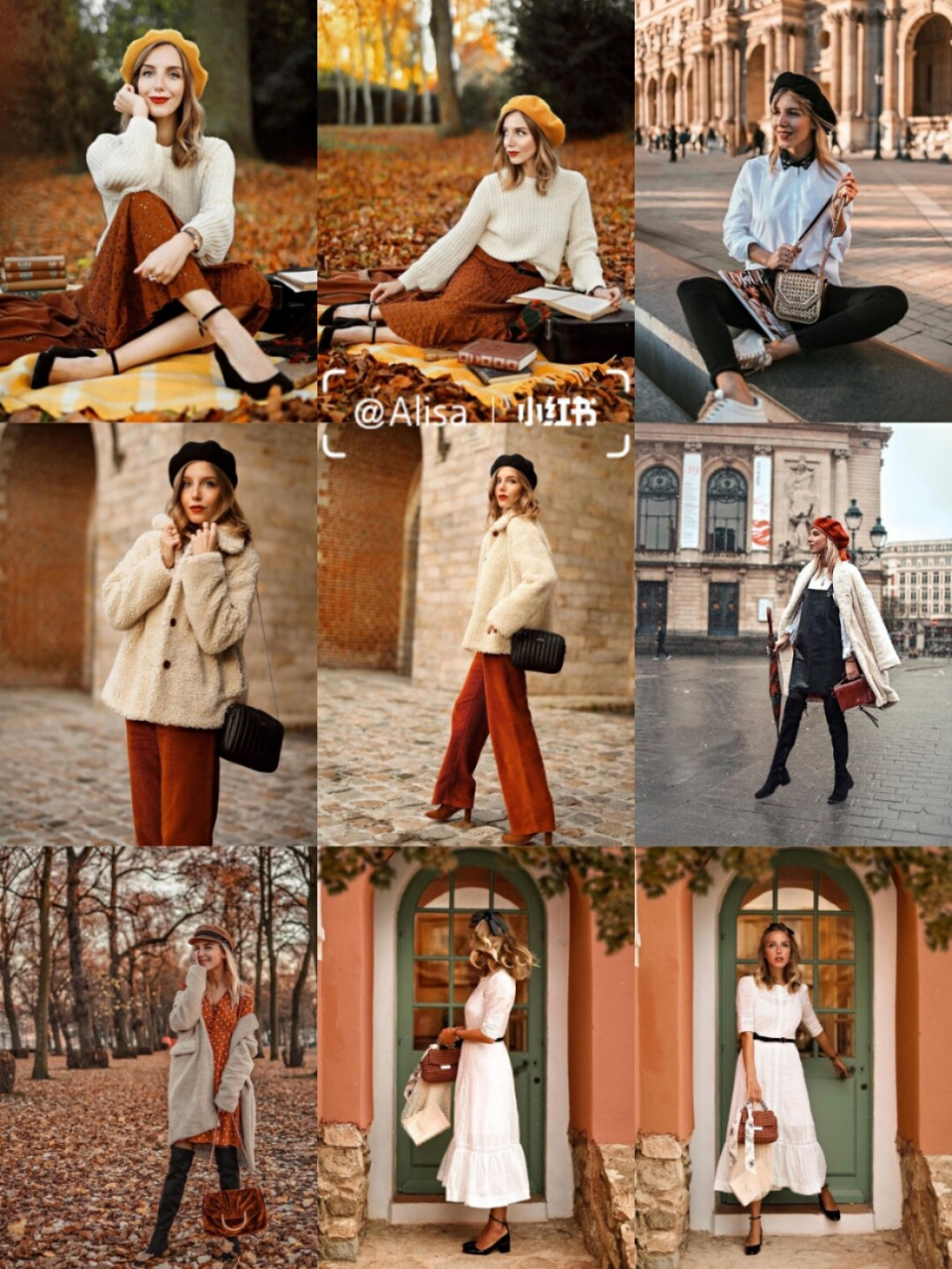 分享法国博主louse浅色调63张法式穿搭 louse是一个喜欢读书喜欢复古