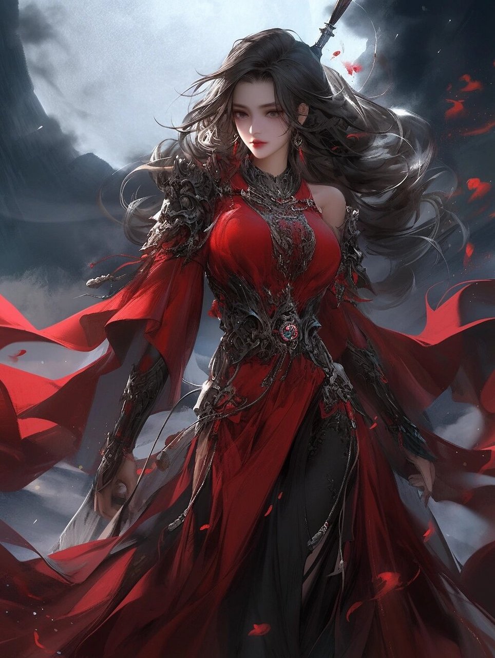 唯美画风的古装女子 修仙古风照