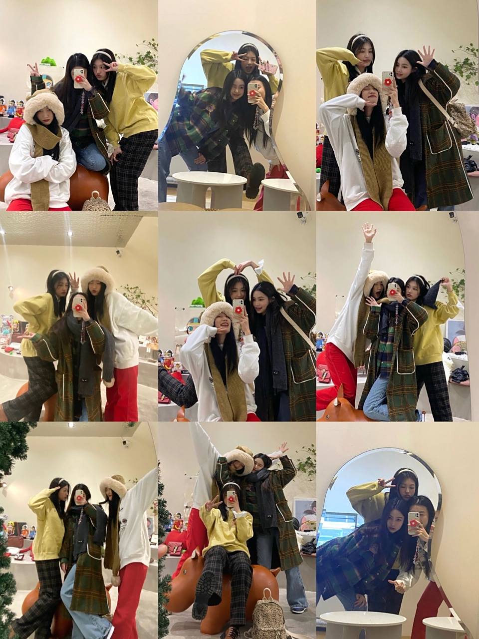 9215拍照姿势|三人合照pose来get一下73 三人对镜自拍来了!