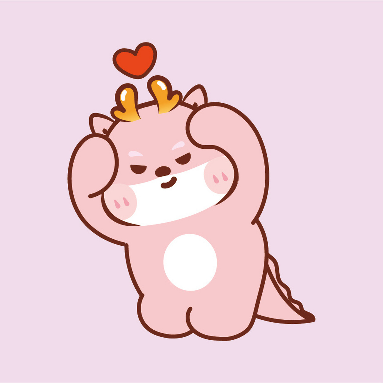 小飞龙龙年发财龙年暴富头像分享 小飞龙ip卡通形象,治愈系ip,元气