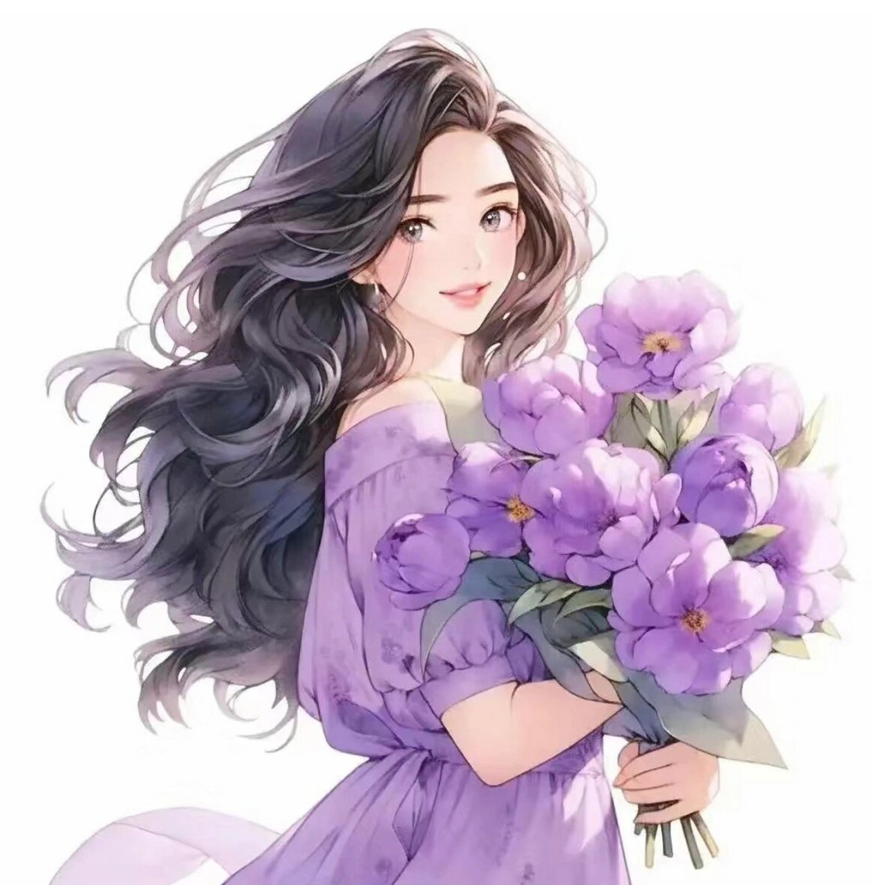 超爱这组紫色图片,花店老板御用头像 #西安# #培训# #插花# #头像