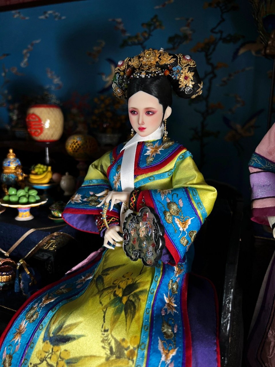 展示obitsu ob27清朝甄嬛传人偶古装娃娃 甄嬛传之华妃,这套满珠翠的
