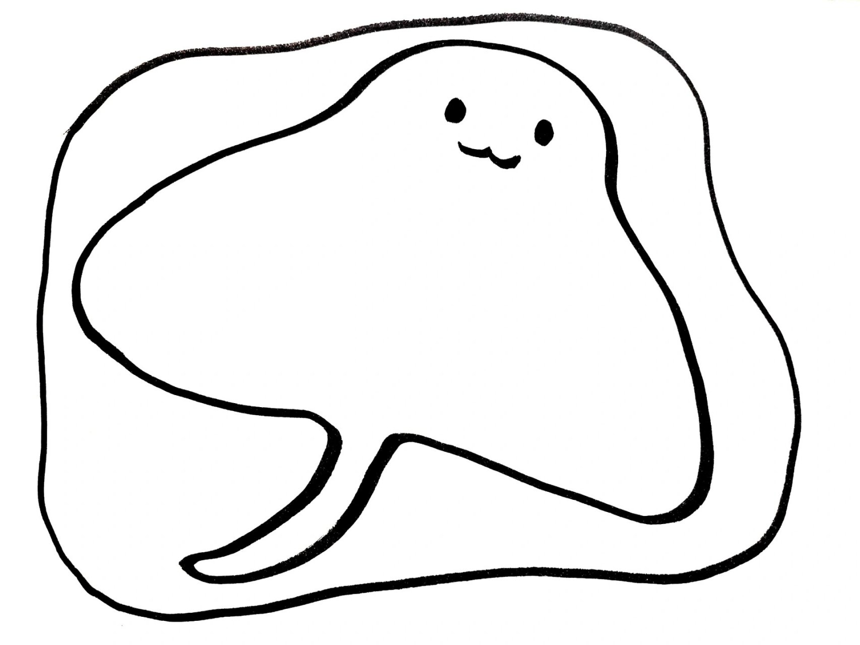 粘贴画《魔鬼鱼》