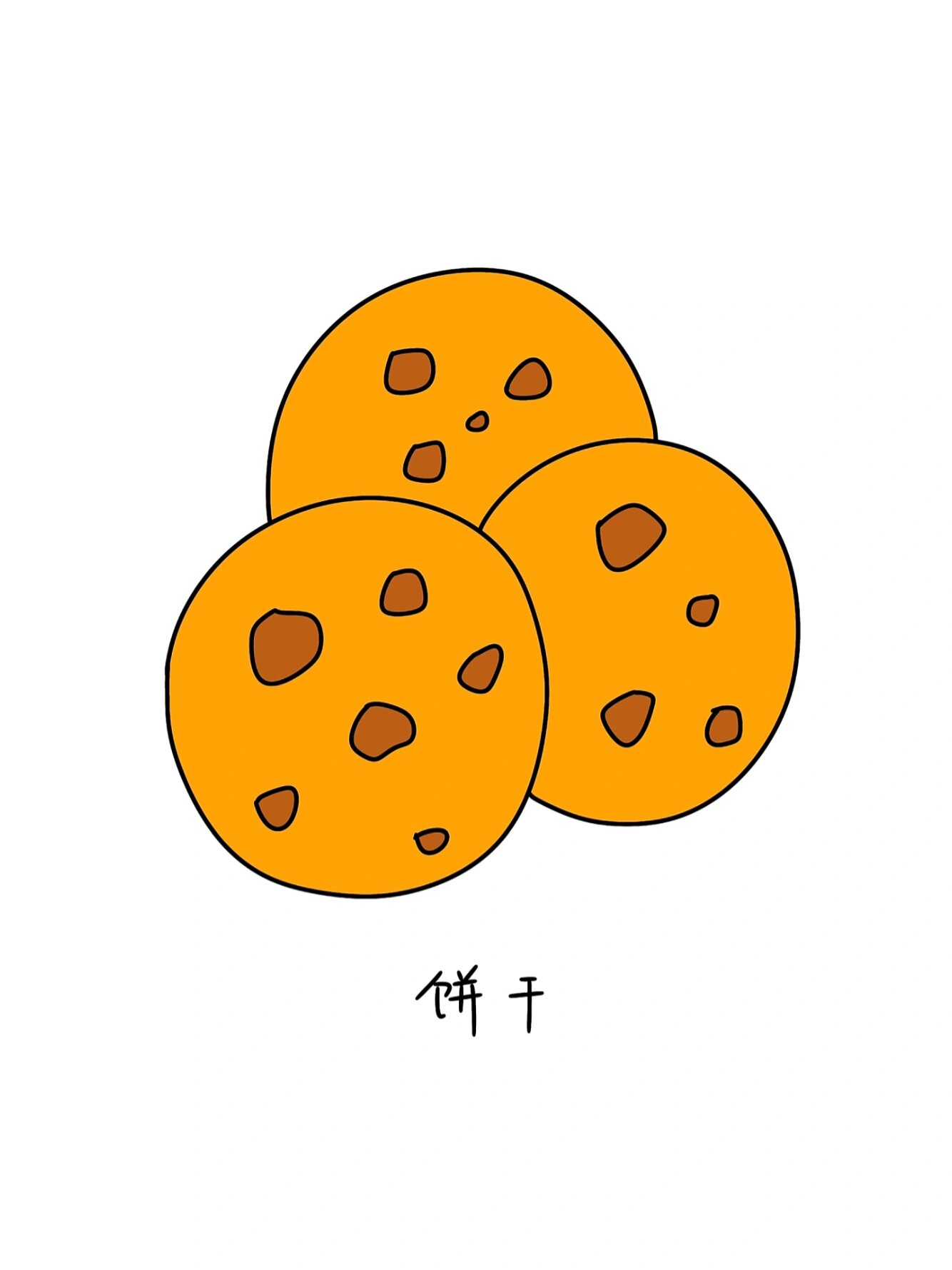 简笔画《饼干》