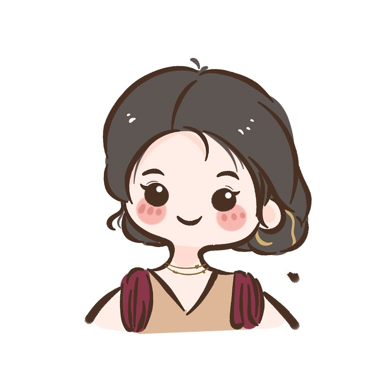 鞠婧祎q版手绘头像|手绘头像 画个鞠婧祎的小头像～这种q版时不时更