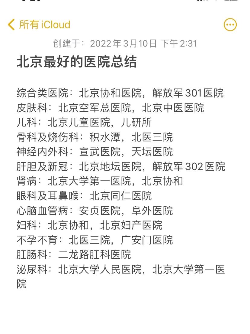 北京医院总结 综合类医院北京协和医院,解放军301医院 皮肤科北京