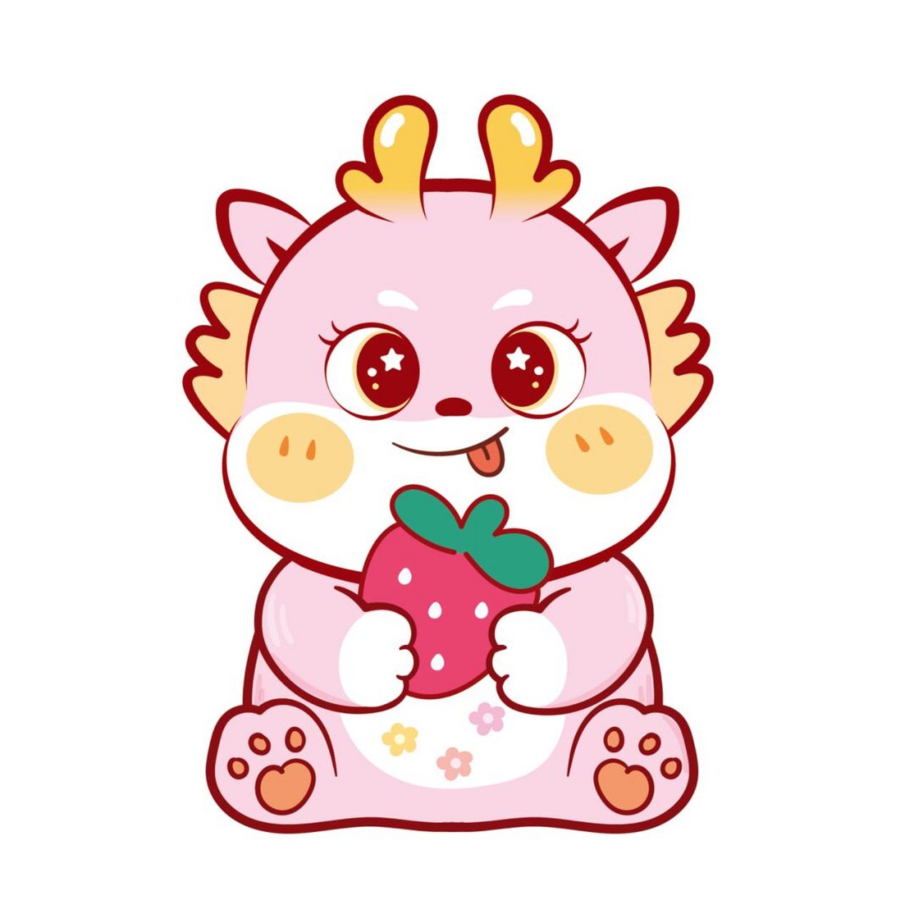 小飞龙ip卡通形象插画 小飞龙ip卡通形象,治愈系ip,元气满满,活泼有趣