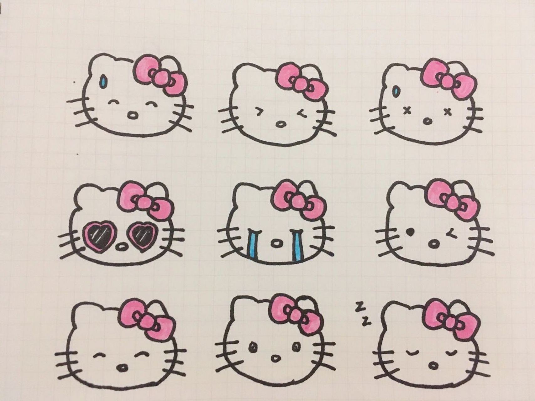 简笔画 hello kitty 97day 5 第五天打卡吖78 零基础画简笔画