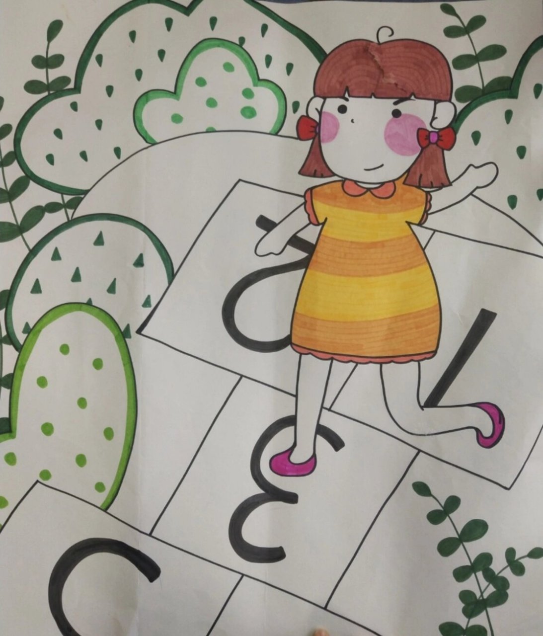 跳房子游戏规则展板