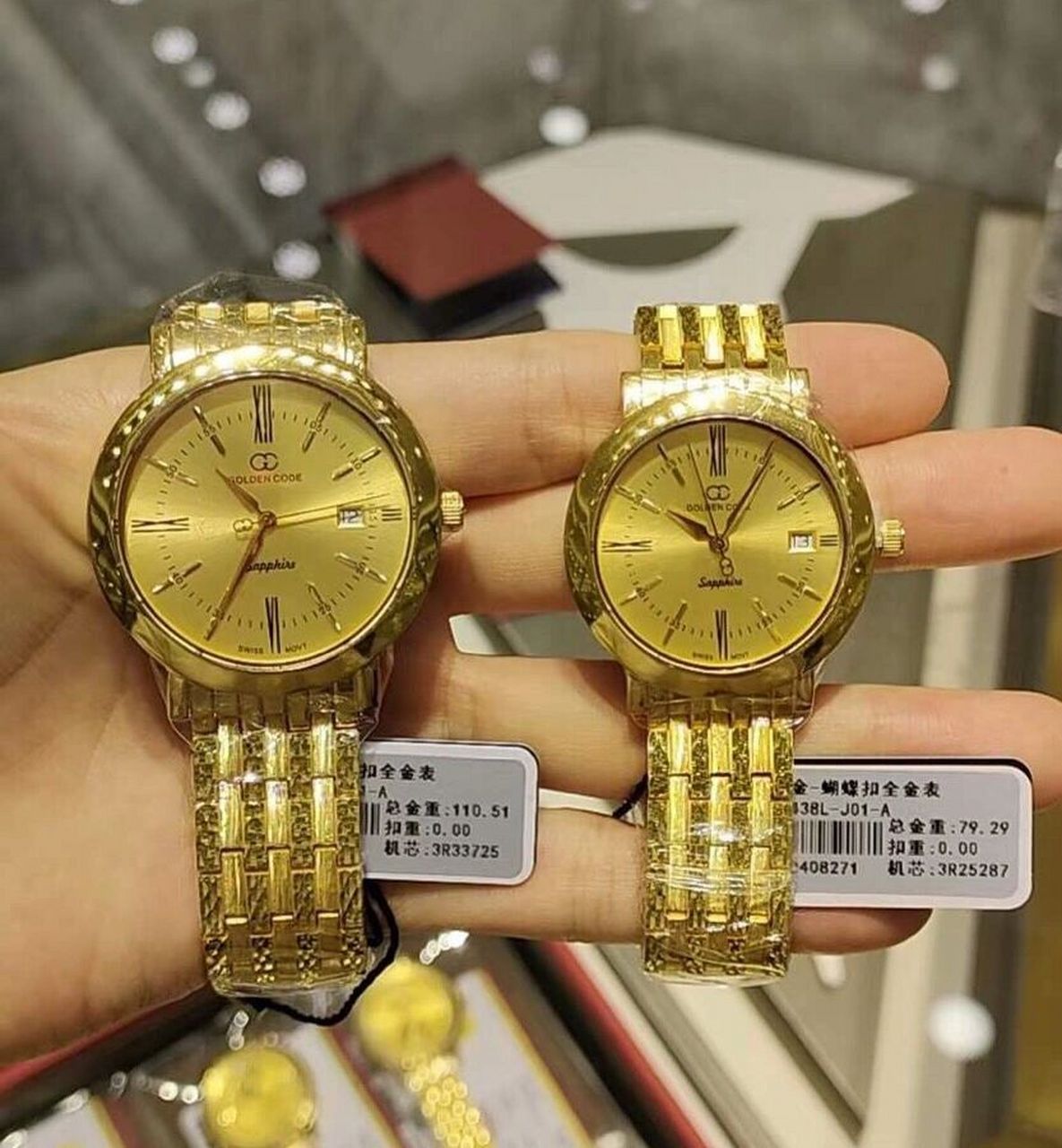 纯金金表足金999男女款商务休闲英伦    金表配瑞士进口机芯