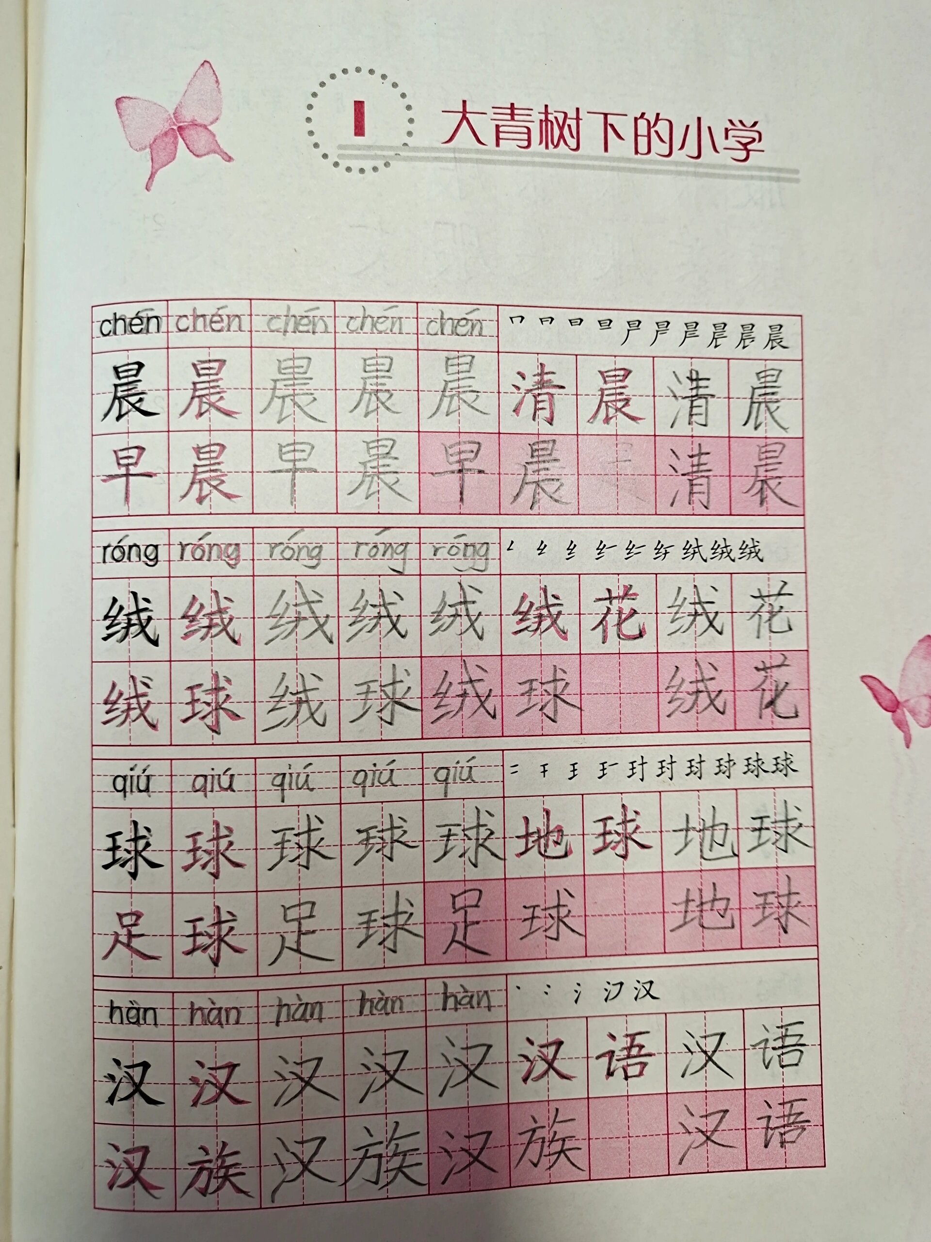 三上语文的生字抄写本,太,太,太满意了!
