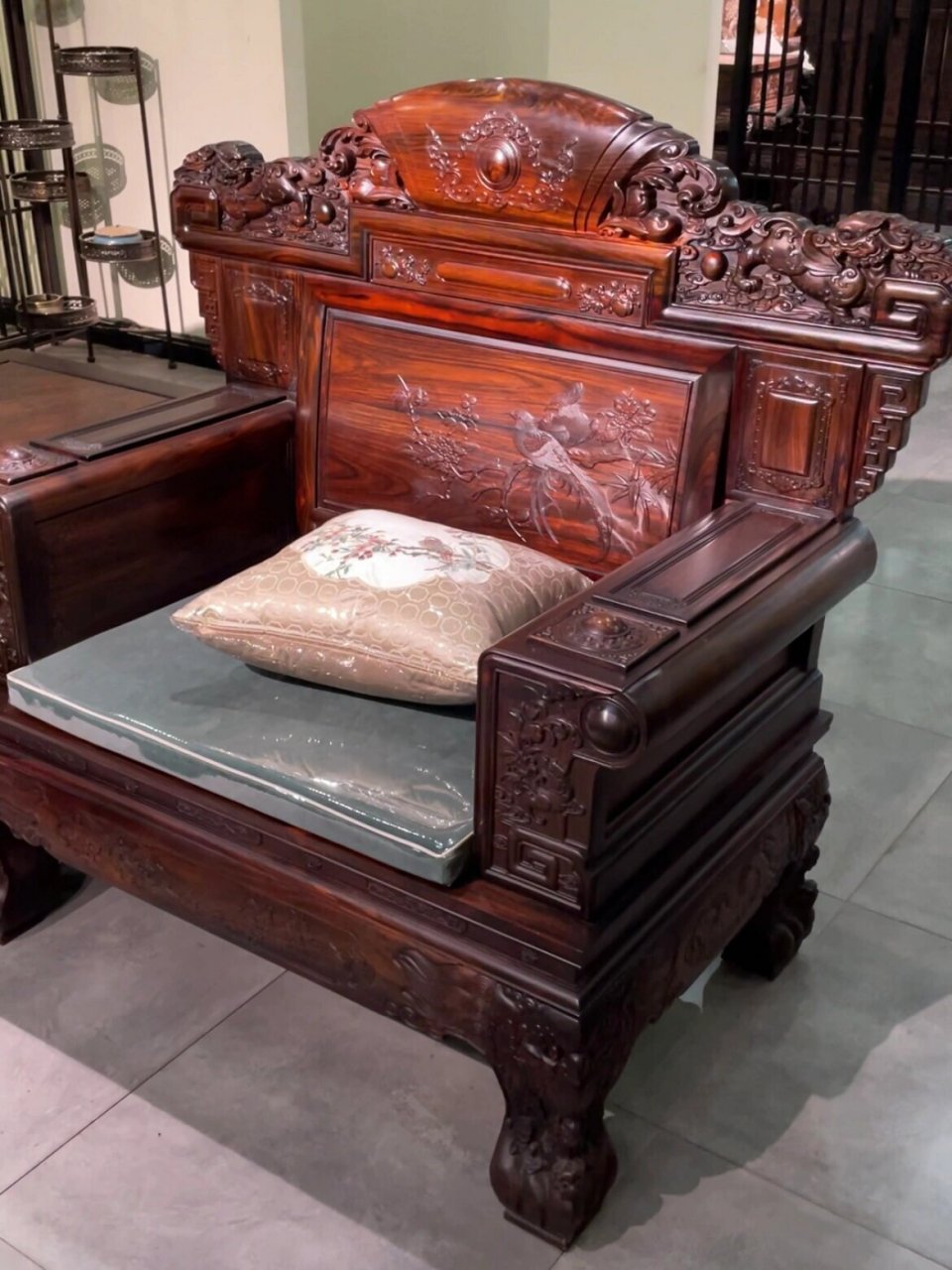 印尼黑酸枝阔叶黄檀九五至尊沙发十一件套 印尼黑酸枝阔叶黄檀九五