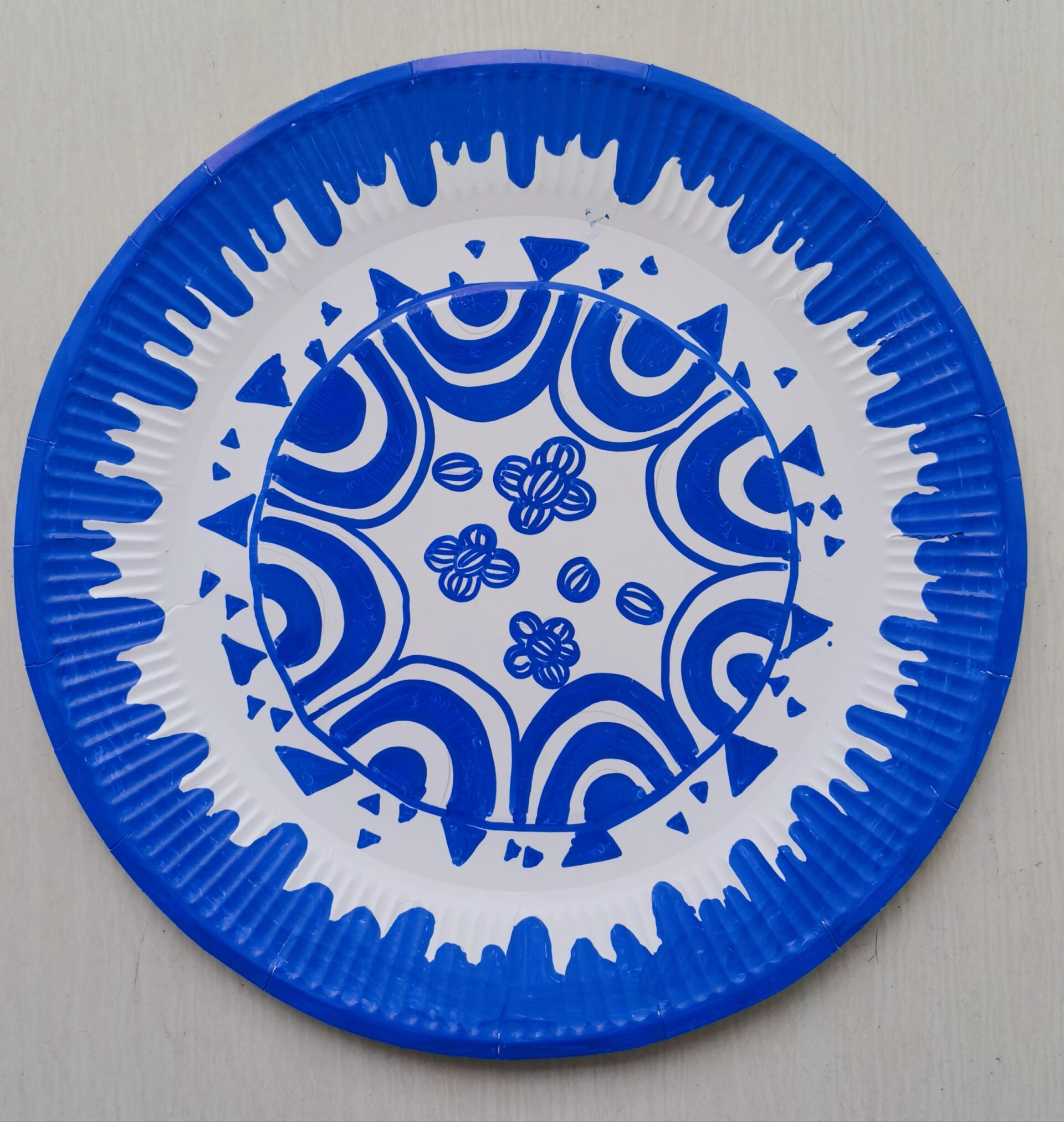 纸盘画—青花瓷系列