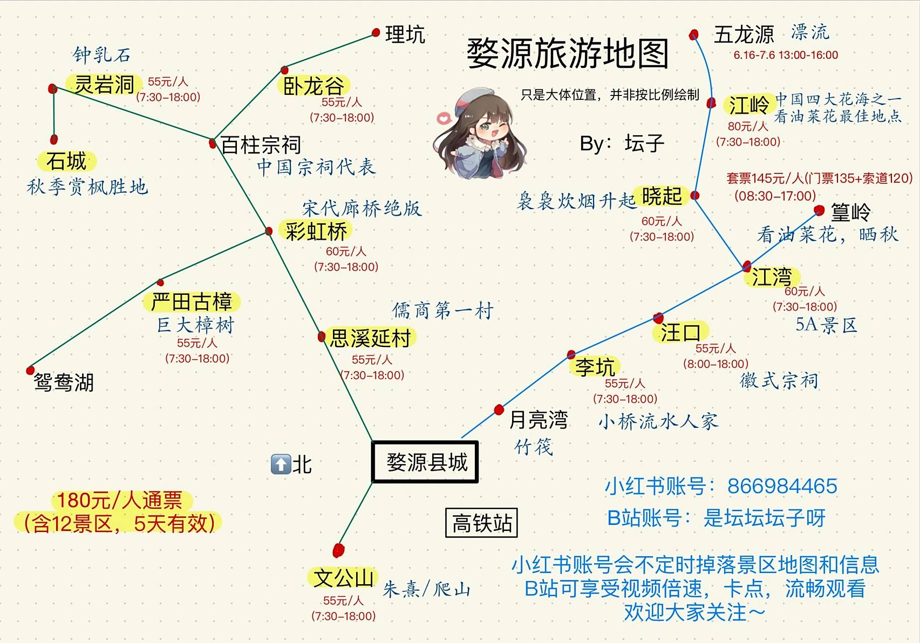 主页有很详细的婺源旅游攻略,搭配地图食用更佳