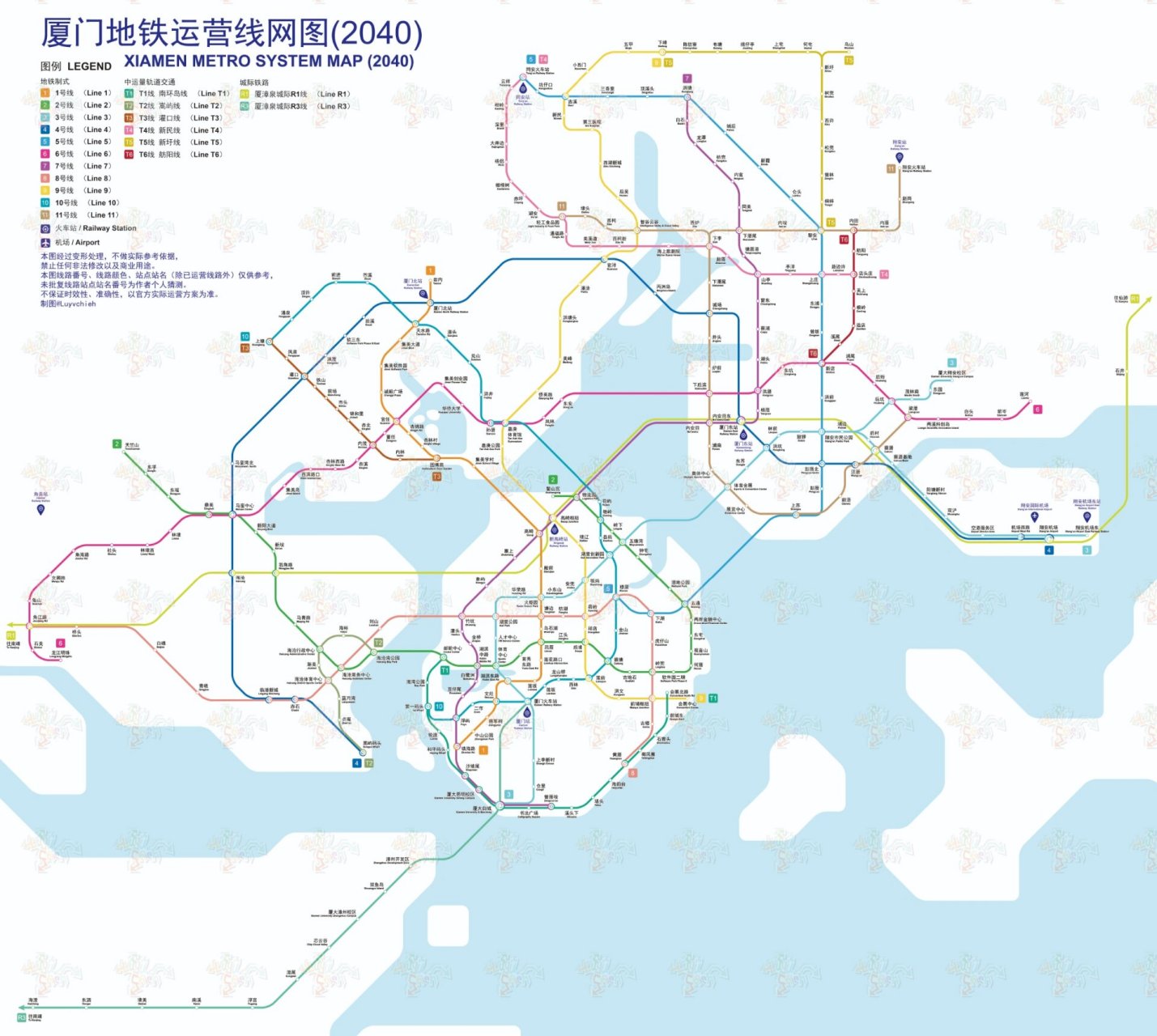 厦门地铁高清路线图图片