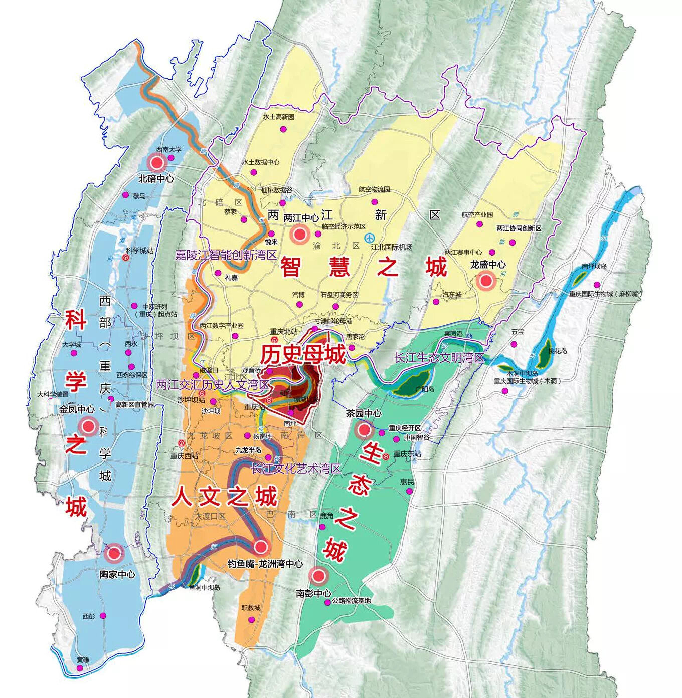 重庆主城九区分为5大板块