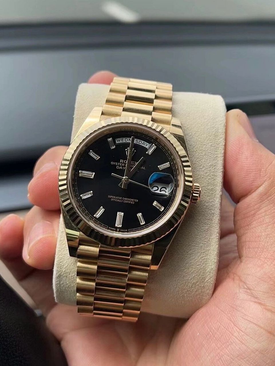 新收劳力士dd黑冰糖一如既往的优雅 劳力士dd黑冰糖228238全表18k黄金