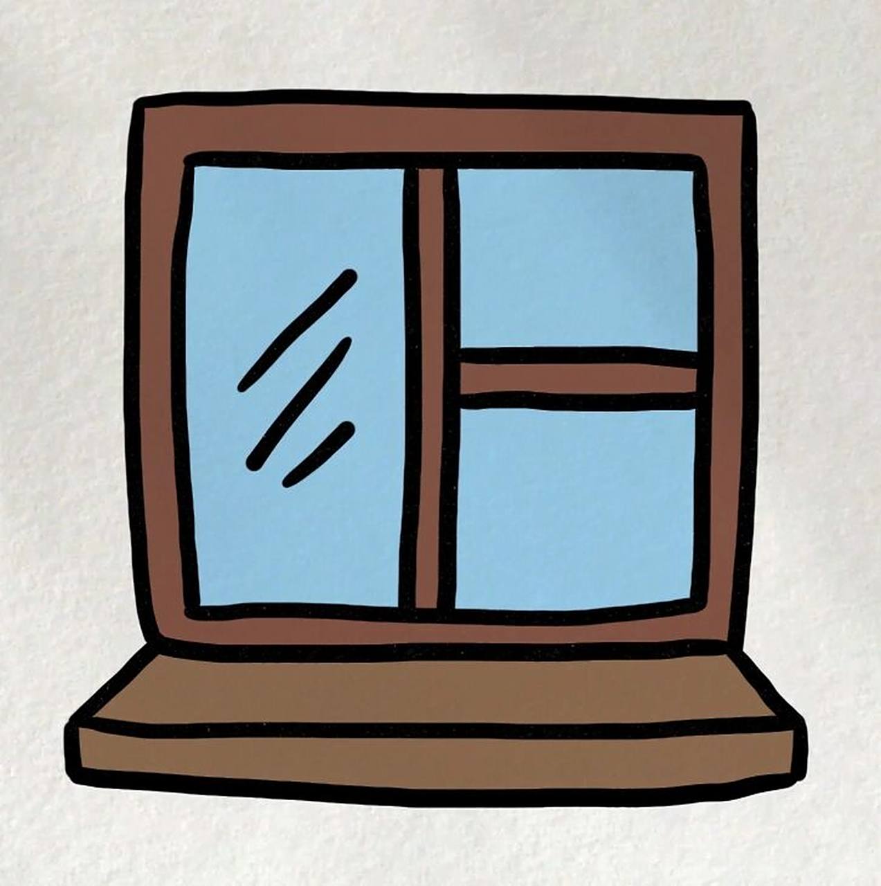 一个小窗户09简笔画教程