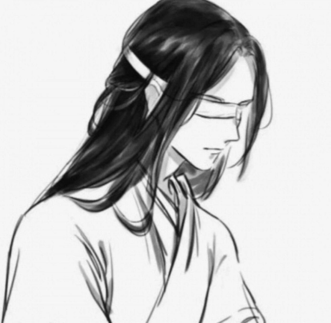 古风水墨黑白头像~(男女都有) 图源网络  侵权自删